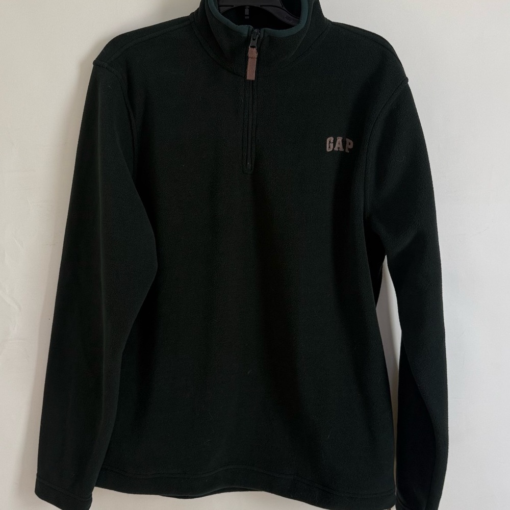 GAP Men's Classic Green Half Zip-Up Sweater